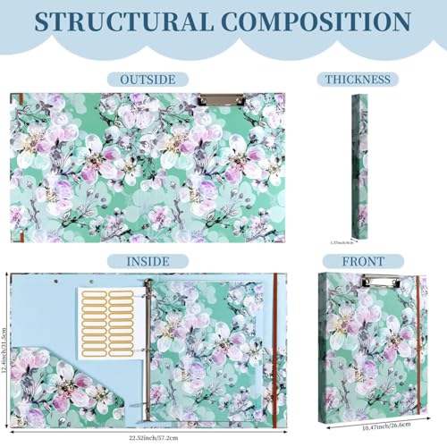Classeur 3 anneaux robuste à couverture transparente pour présentation de dossiers - 6