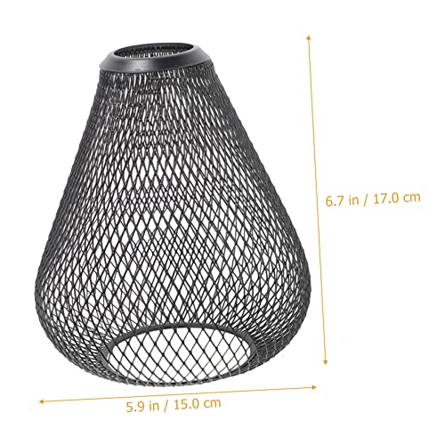 Housoutil SA919K3006KND8Y22UPU 3Pcs Wrought Iron Lampshade Light Bulb Cage Guard Metal Mesh Lamp Shade Pendant Lamp Cage Pendant Lamp Shade Floor Lamp Shade Replacement Antique Lamp Holder Hollow Out Accessories thumb #4