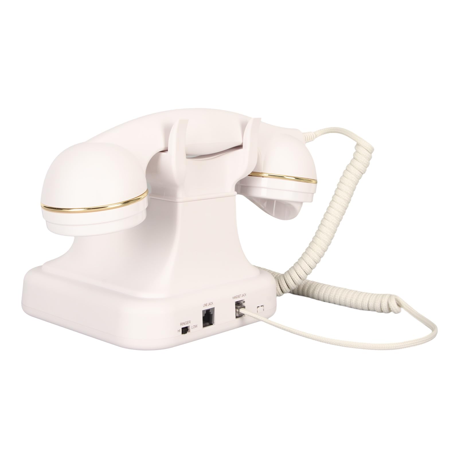 Yctze Telefon Stacjonarny w Stylu Retro, Zabytkowy Przewodowy Telefon Obrotowy, Zabytkowy Stacjonarny z Dużymi Przyciskami, do Domowego Biura Hotel Klasyczny Dekoracyjny