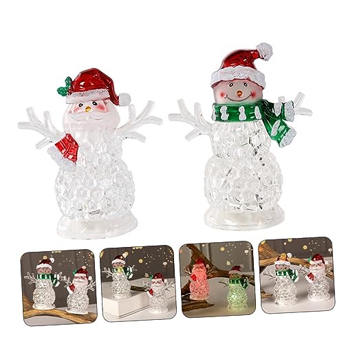 Zerodeko 2 Unidades Iluminação de Natal decorações de Natal tampo de mesa adorno de luz de natal pre