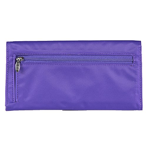 Big Skinny Women's Slimvelope Tri-Fold Checkbook, Holds Up To 40 Cards, Purple #TOP1