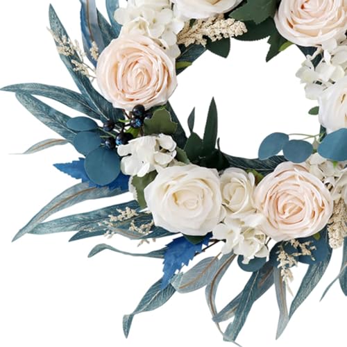 Guirnalda de rosas con hojas de diseño realista y alta densidad 8