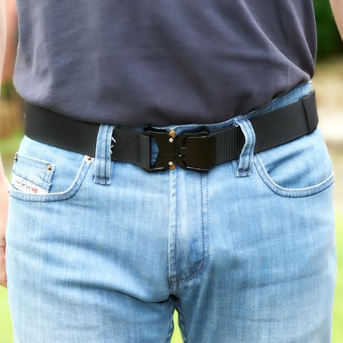 Mens Black Belt : Waist Size 36" - 42" : 2 PACK3