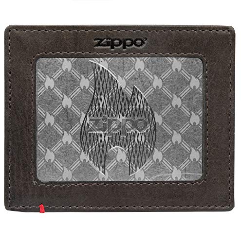 Zippo Mocha Minimalist Wallet Flame Metal Plate Design