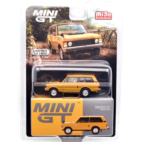 Range Rover 1971 Bahama Gold MINI GT 1:64 miniature de collection exclusive MiJo Toys pour passionnés