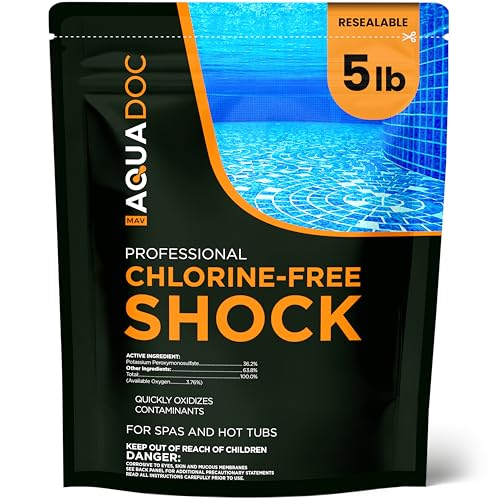 AquaDoc Non Chlorine Hot Tub Shock - 5 lb - Oxygen Based Spa Oxidizer to Support Bromine and Chlorine - Made in USA