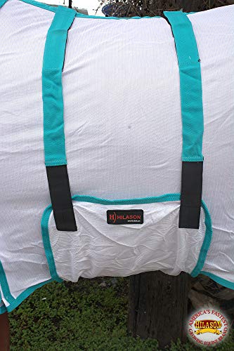 Image of HILASON Horse Fly Sheet UV Protect Breathable Mesh Bug Mosquito Spring | Summer Horse Rug | Fly Rug