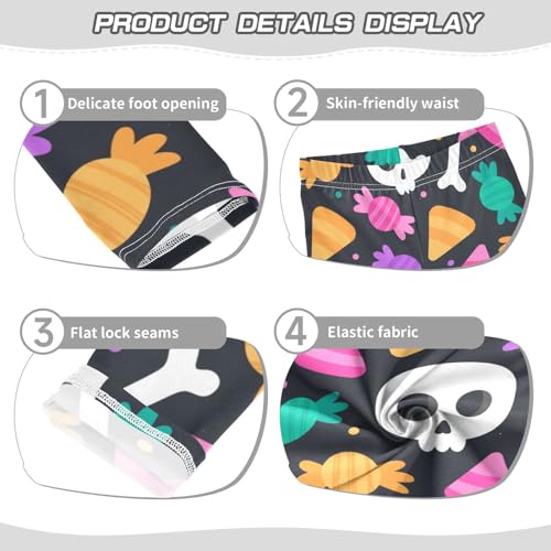Skull Candy Girls Leggings,Workout Leggings for Girls Toddler Athletic Legging Size for 3-10T3