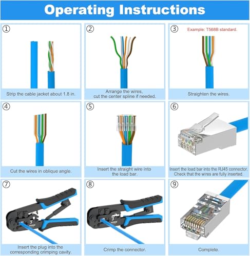 Image of SmartTech Network Dual Modular Crimper Cable Stripper Cutter RJ11 RJ12 RJ45 Connector Cat5 Cat5e Crimping tool Pliers, for Ethernet Network and Telephone Cables Crimper Cutter Wire Stripper Hand Tool