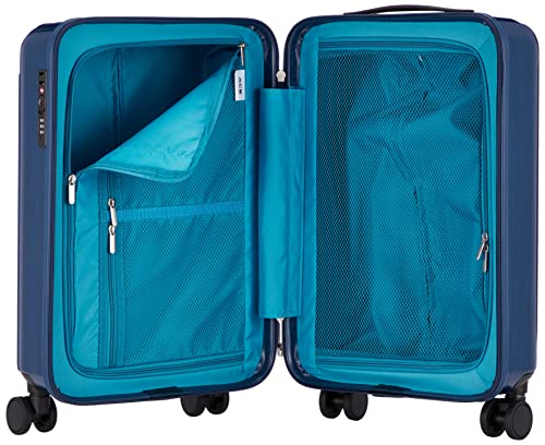 エース スーツケース 双輪キャスター キャスターストッパー キャリーケース クレスタ2 ネイビーヘアライン Sサイズ(機内持込)