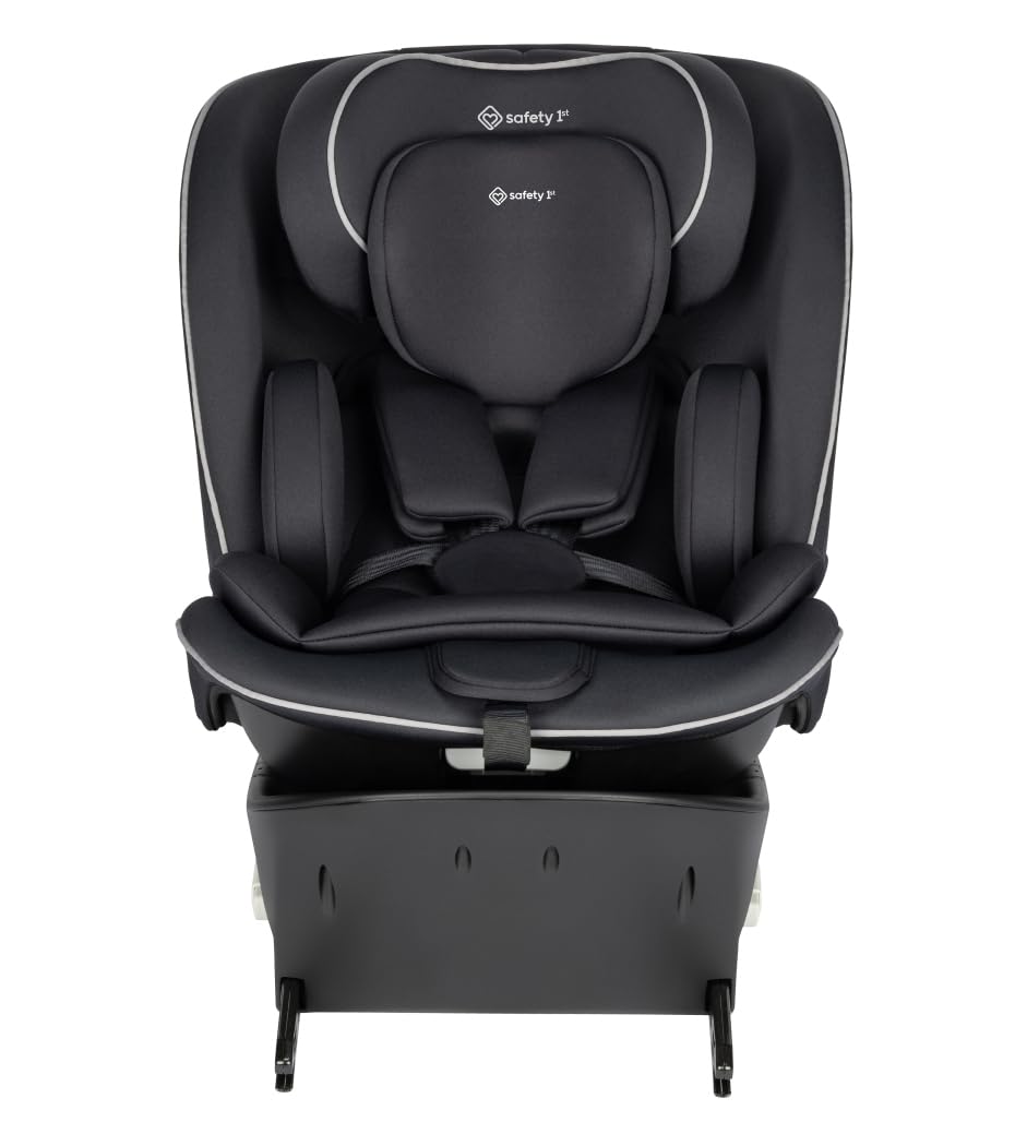 Safety 1st Saturn 360 i-Size, silla de coche giratoria 360°, 0–12 años (40–150 cm), ISOFIX, rotación FlexiSpin, 5 reclinaciones, 12 reposacabezas, Black