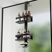 Laimew Duschablage ohne Bohren Badezimmer Organizer, Badregal Duschregal ohne Bohren, Duschablage zum Hängen für Glasduschtüren, Duschregal zum Hängen Shampoo Halterung für Dusche,Badezimmer Regal