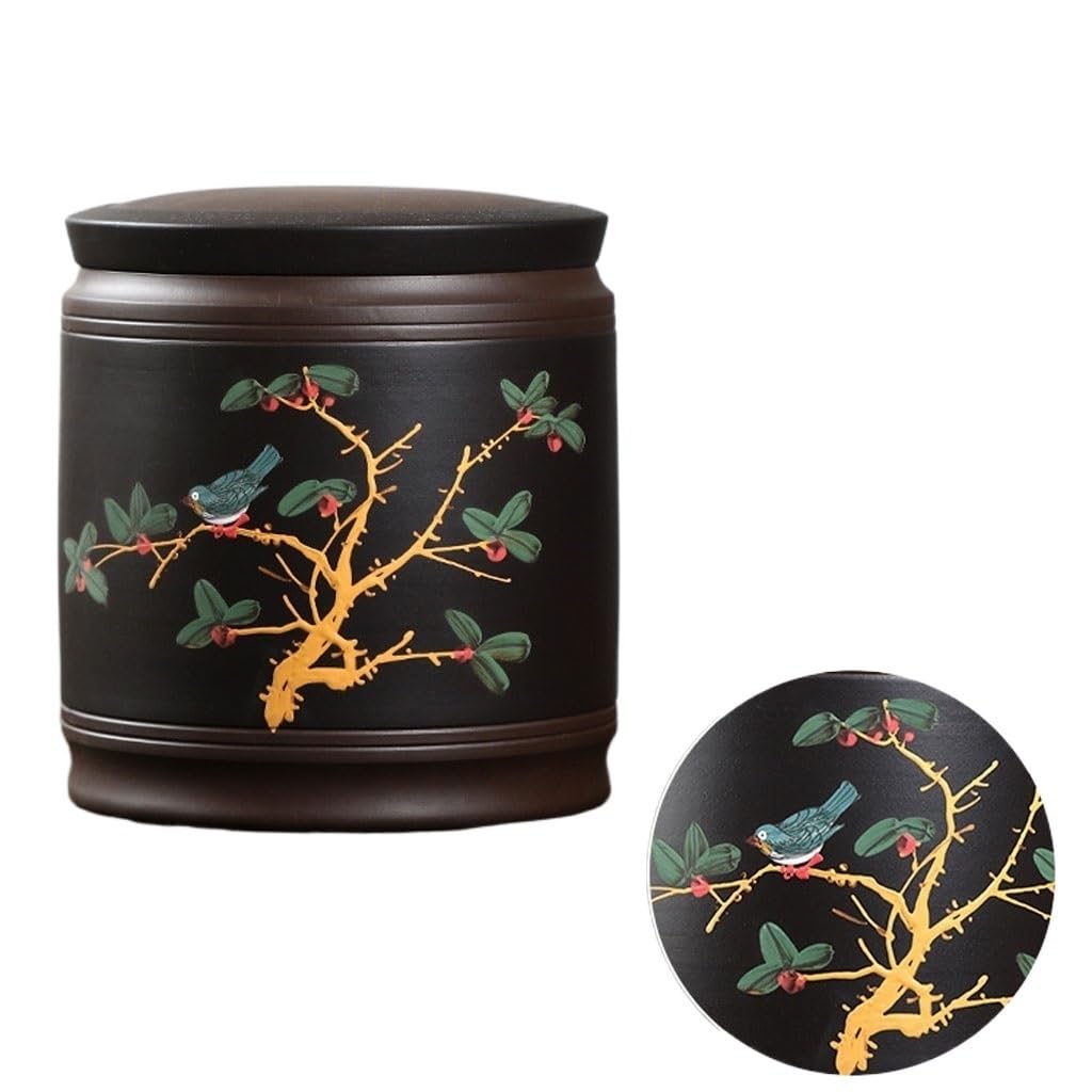 Łyżki na herbatę luźne słoiki do herbaty vintage kuchnia słoik ceramiczny słoik do przechowywania żywności fioletowy gliniany pojemnik na herbatę, duży na herbatę, kawę, orzechy, wanilię i cukier C