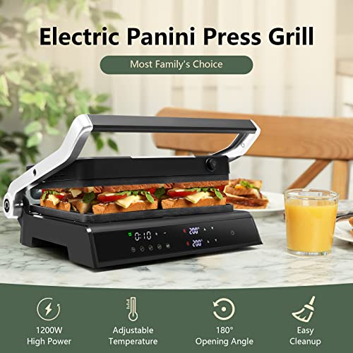 Giantex 3in1 Panini Press Sandwich Maker, Electric Indoor Grill, 2