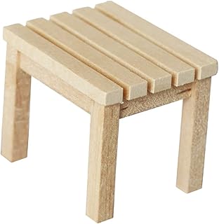 SAFIGLE 1 Peça De Banco De Casa De Boneca Modelo De Móveis De Madeira Em Miniatura Móveis De Boneca Em Miniatura Acessórios De Joias Modelos De Brinquedo Mini Acessórios De Casa Enfeites