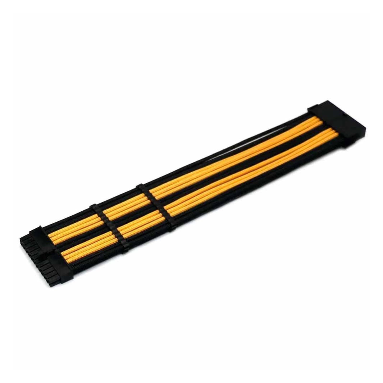 Black PSU Extension Power Cable Kit, 24Pin MB, 4+4/8Pin CPU, PCIE 6+2P, 6Pin GPU Computer PSU Extension Cable Kits(Kit E)