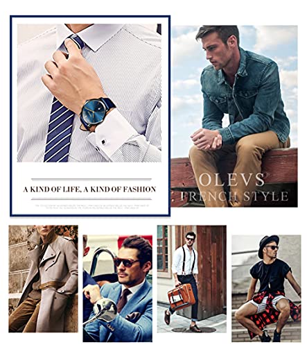 Image of OLEVS Men's Watches Analog Quartz Chronograph Dress Watch Multifunctional Stainsteel Steel Waterproof Classic Original Watch for Man