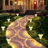 Benany Solar Lights Outdoor, 8 Pack Mushroom Lights Outside Waterproof, Solar Powered LED Lighting for Garden, Yard, Landscape, Path, Pathway, Lawn, Walkway, Driveway, Backyard Decor (Warm White)