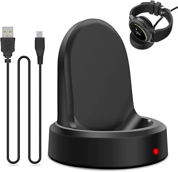 Samsung Gear S3 Watch Charger, Fast Speed Stable Samsung Frontier Watch Charger Cradle Dock Station for Samung Gear S4 S3 S2 Frontier Classic Smartwatch