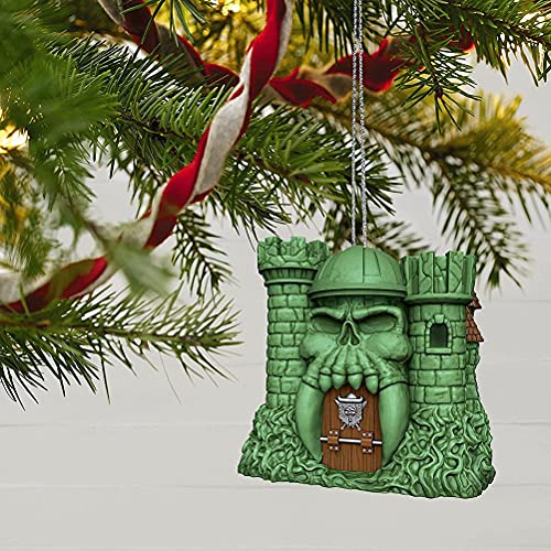 Hiraith Castle Grayskull, Castle Skeleton Pendant Hanging Ornament for Halloween Christmas Decoration, Green - Image 4