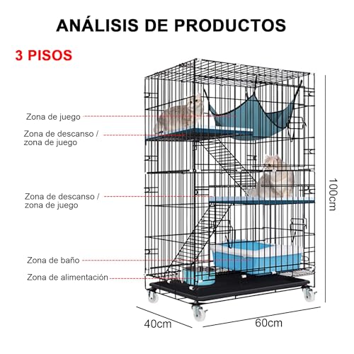 Encuentra reviews de Jaula para gatos precio disponible en línea para comprar. 9 Imagen adicional