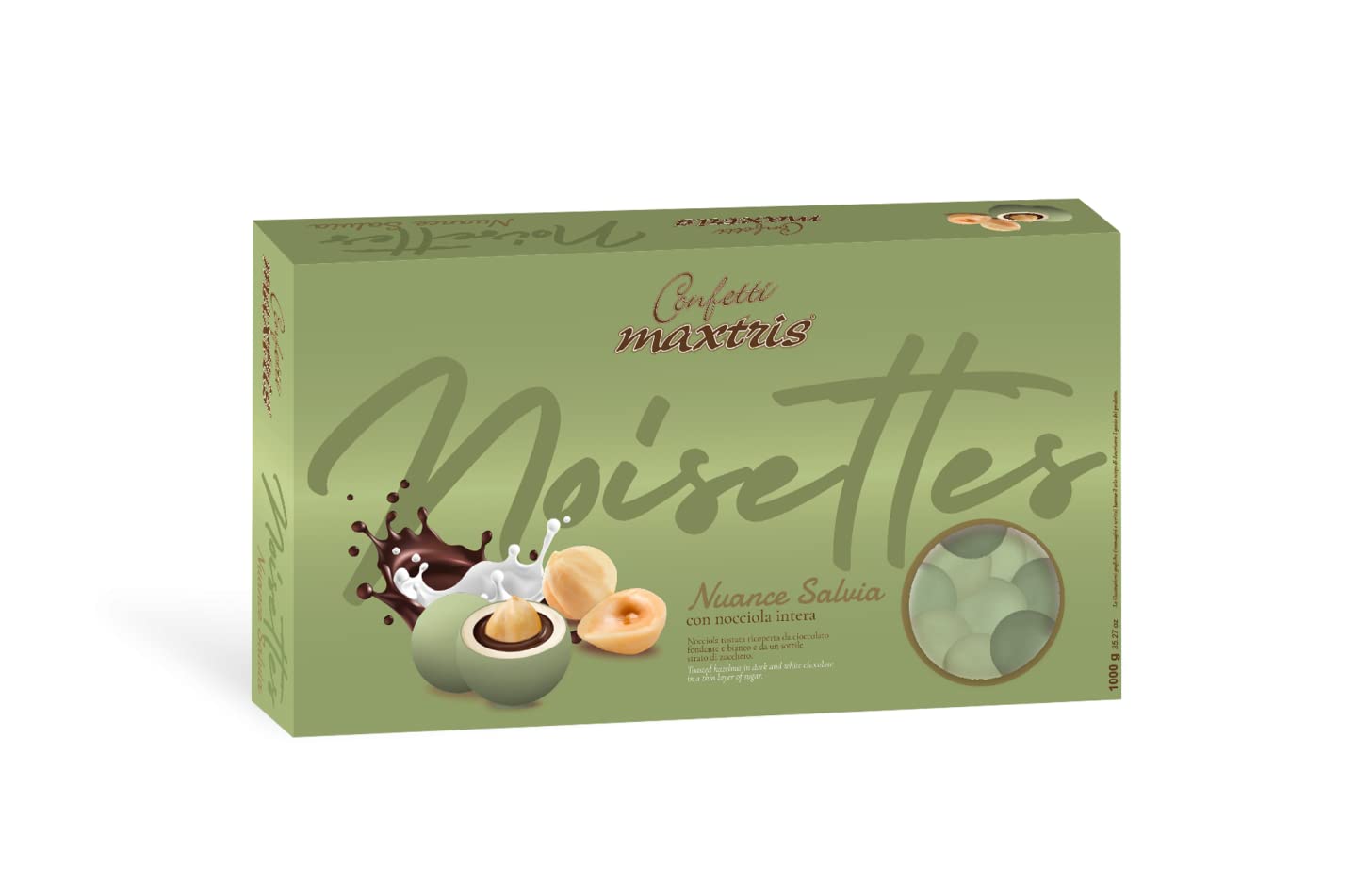 Confetti Maxtris Les Noisettes Nuance Salvia, scatola 1 kg