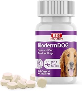 Bio PetActive Biodermdog Biotin and Zinc Tablet for Dogs 75tabs