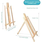 11.8" Wood Easels, Small Tabletop Display Stand, Tripod, Painting Party Easel, Kids Student Tabletop Easels for Painting, Portable Canvas Photo Picture Sign Holder - Image 2