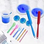 BEATURE-12-Pieces-Silicone-Stir-Sticks-Kit-Silicone-Applicator-Brushes-Silicone-Stirring-Bars-Stirring-Spoons-Silicone-Spatulas-for-Paint-DIY-Crafts-Mask-Mixing-Resin-and-Epoxy-Mixing