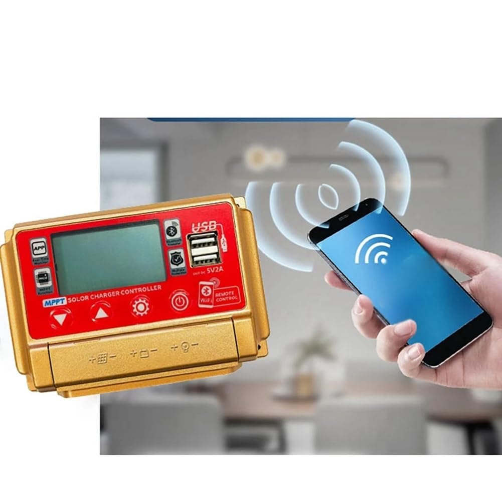 Regolatore di Carica Solare MPPT 12/24V Wifi Bluetooth Pannello Solare Regolatore Intelligente Batteria 30A