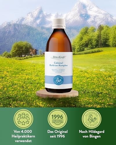 Calmina! Baldrian-Lavendel Tropfen 200 ml – alkoholfrei mit Melisse & Passionsblume – vegan & ohne Zusatzstoffe - Pflanzliche Entspannungsformel - Made in Germany