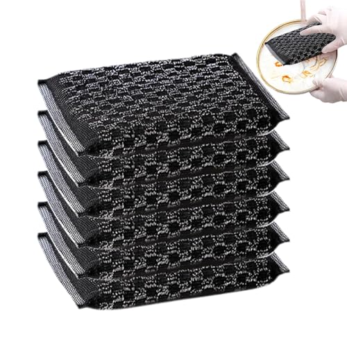Esponjas para Platos De Cocina: Limpiador De Platos De Doble Cara para Cocina, Fregadores De Acero Inoxidable para Lavar Platos, Herramientas De Limpieza De Apariencia Dura para Platos, Ollas
