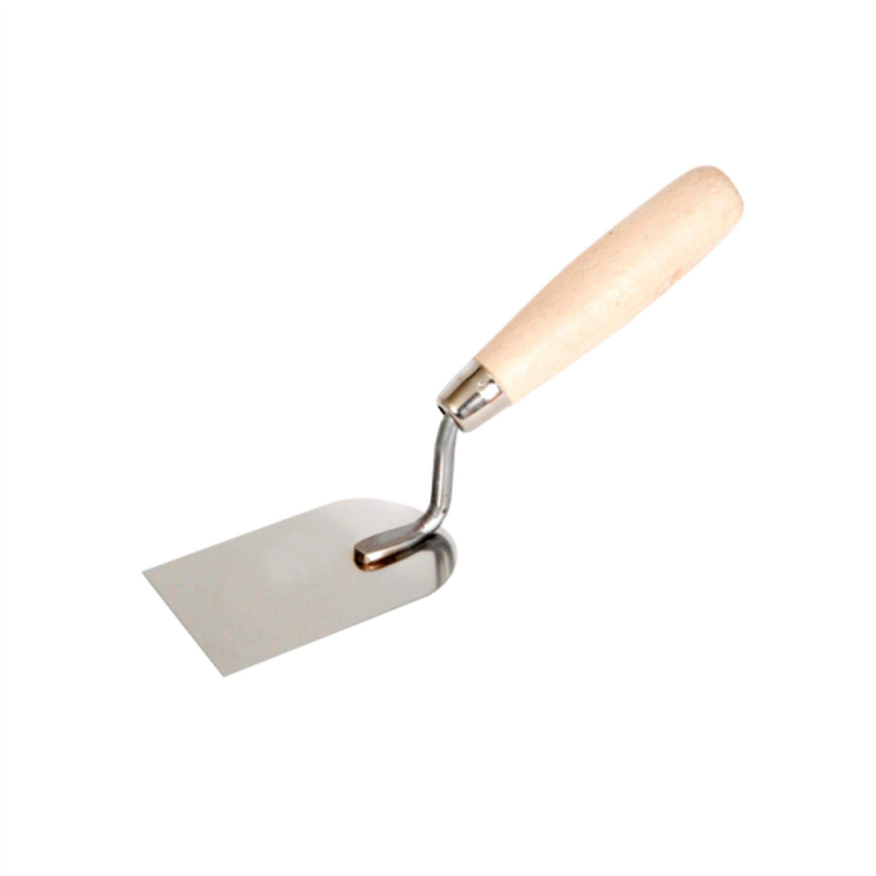 Stainless Stucco Trowel, 50mm, Wooden Handle, Render, Plaster, DIY