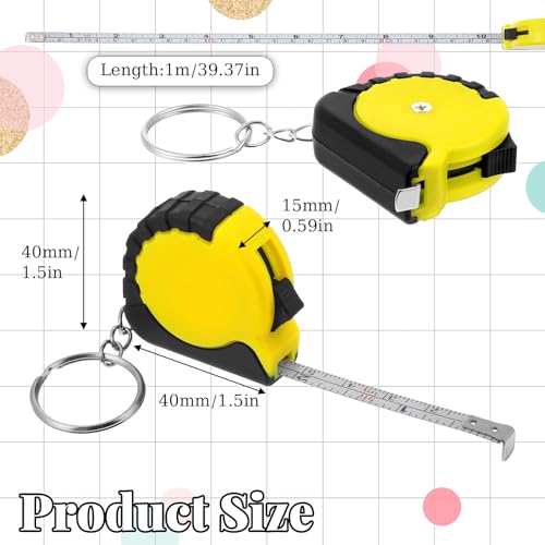 Cinta métrica mini retractil 3.3 ft 4 piezas miniatura 2