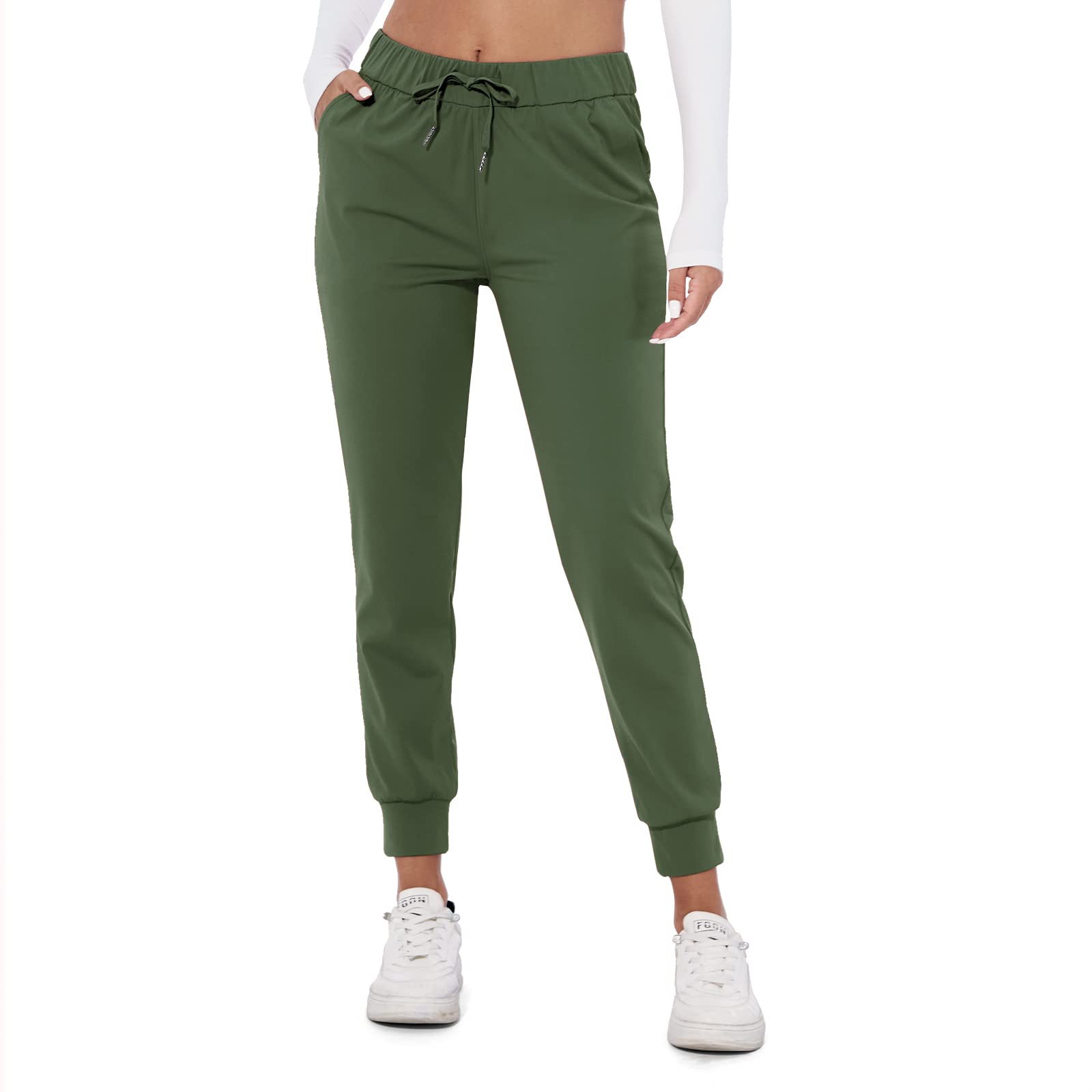 M MOTEEPI Womens Joggers Lightweight Running Pants with Pockets, Drawstring Jogging Pants