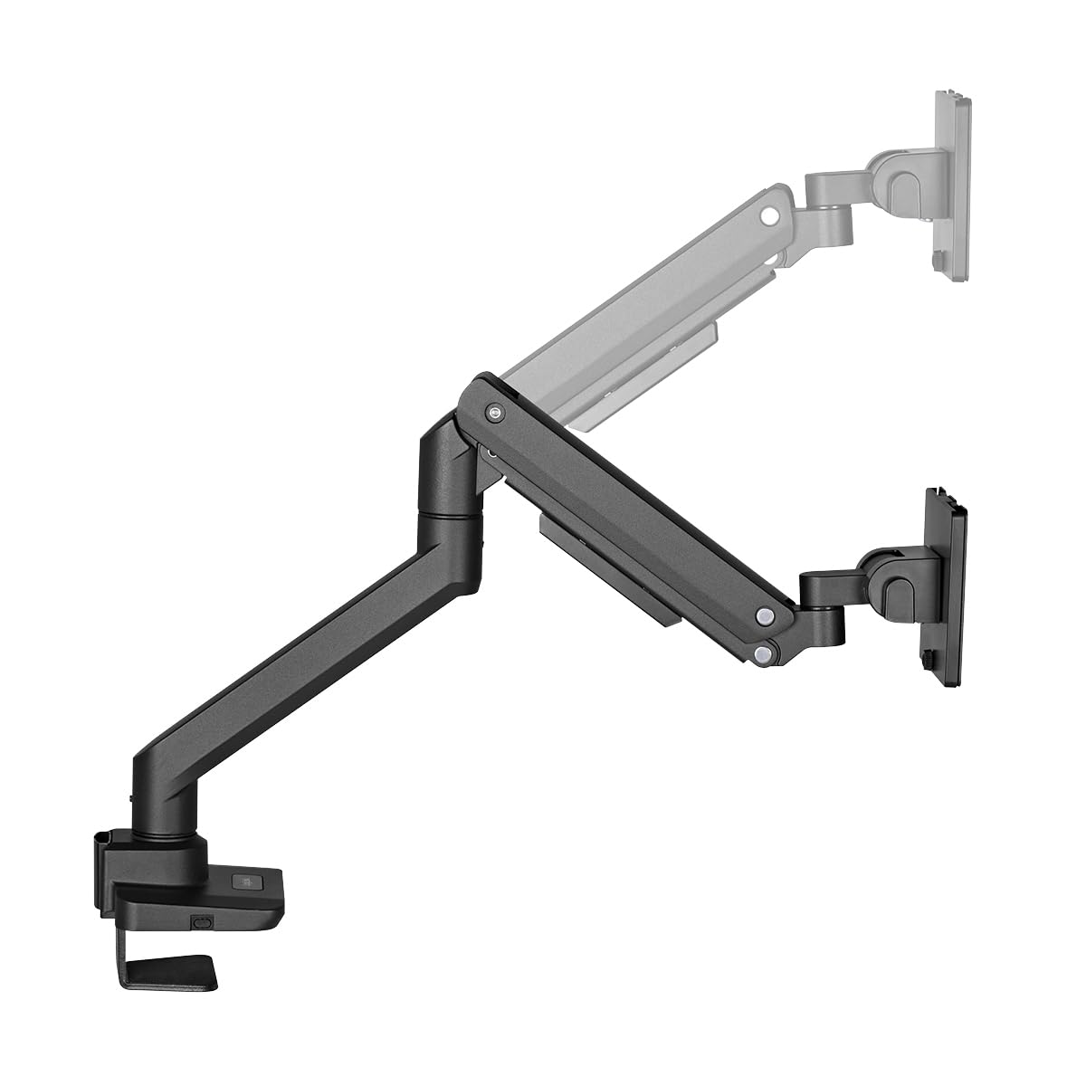 LogiLink Supporto per monitor da 17 a 49", con molla a gas, adatto per monitor Flat & Curved, alluminio