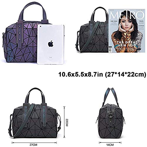 Handbags-Womens-Geometric-Luminous-Purse-bags-Ladies-Top-Handle-Satchel-Bags