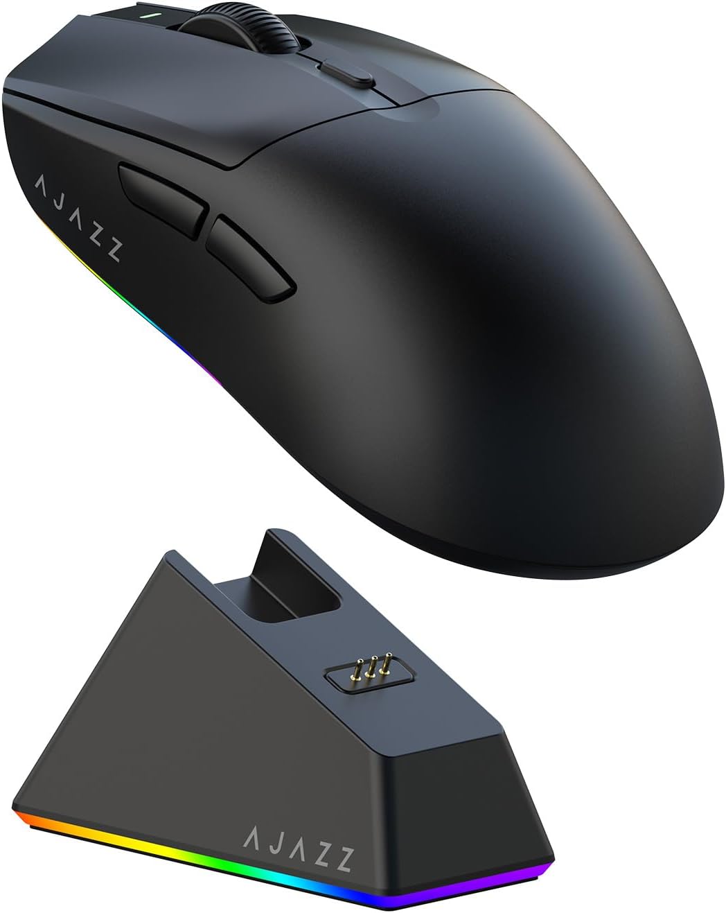 AJ139V2 MC Wireless Gaming Mouse 2.4G Wired/Bluetooth | RGB Magnetic Charging Dock | Lightweight Design | 12K DPI | 500mAh Battery | PAW3311 Sensor | 5 Programmable Buttons, Compatible with PC/Mac AJ139V2 MC Wireless Gaming Mouse 2.4G Wired/Bluetooth | RGB Magnetic Charging Dock | Lightweight Design | 12K DPI | 500mAh Battery | PAW3311 Sensor | 5 Programmable Buttons, Compatible with PC/Mac