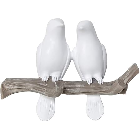DesignSter Set Of 5 Wood Grain Bird Coat Hooks - Resin Wall Mounted Decorative Hangers For Hats & Bags 9 thumbnail image