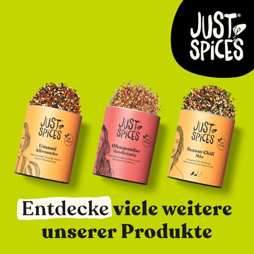 Just Spices Umami Allrounder I Soßen, Fleisch, Gemüse & mehr herzhaft würzen I Gewürzdose, 55 g