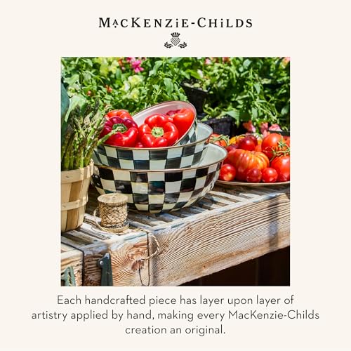 MACKENZIE-CHILDS Enamel Everyday Bowl, Serving Bowl for Entertaining, Extra-Large, Black-and-White Courtly Check, Set of 1 by MACKENZIE-CHILDS - Image 6