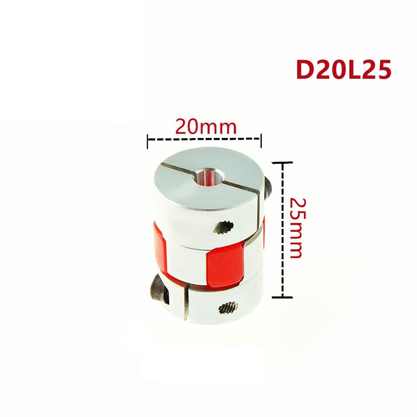 Jaw Coupler D20L25 Aluminum Plum Flexible Shaft Coupling 3mm 4mm 5mm 6mm 8mm 10mm Stepper Motor Connector for 3D Printer 1Pcs (Size : 10X10mm)