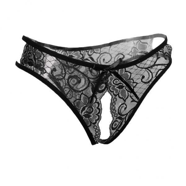 ujeavette 3xWomens Sexy Floral Lace Thong Underwear Crotchless Panties Lingerie Black-picture-42