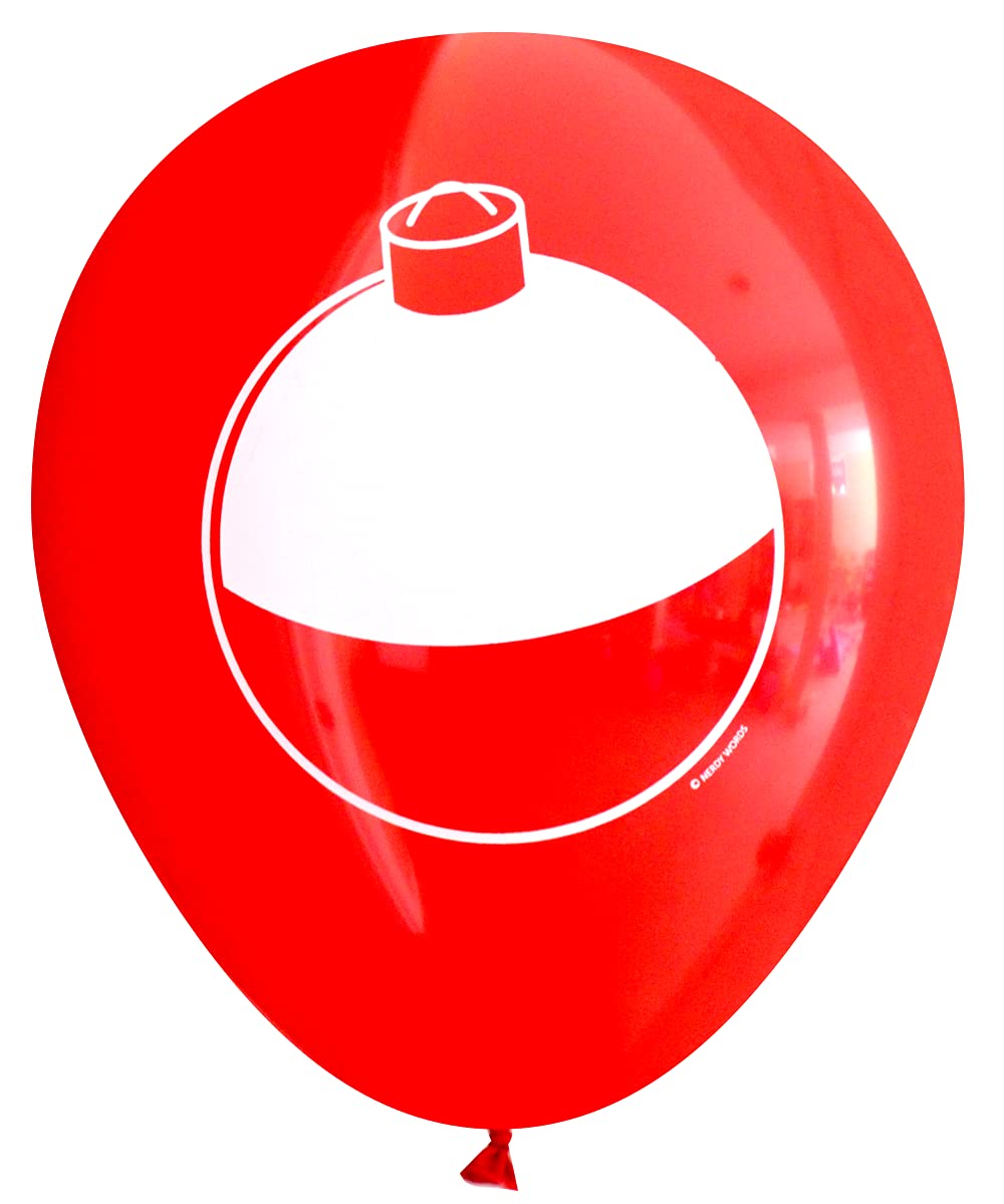 Nerdy WordsBobber Latex Balloons (16 pcs) Summer Fishing Party Decorations