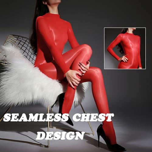 RUIBAVYA Body Stockings For Women Sexy Lingerie Bodysuit Oil Shiny Bodystocking Nylon Full Body Stocking3