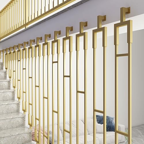 Rambarde d'escalier antidérapante dorée pour sécuriser les marches