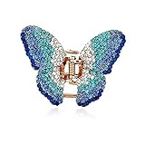haarklammer strass silber  Unbekannt Strass Haarspange Schmetterling Hochzeit Braut Haarclip Türkis Blau