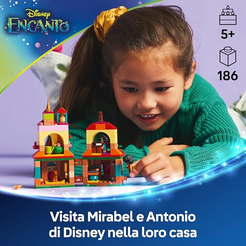 | Disney Mini-Casa Encanto Giocattolo con Micro Bamboline di Mirabel e Antonio Madrigal, una Figura di Capibara e Accessori come una Chiave - Regalo per Bambine da 5 Anni - 43261 - Lego - Immagine 1