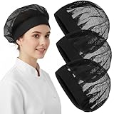 3 Pcs Chef Hats for Women, Adjustable Cooking Chefs Cap Food Service Hair Nets, Reusable Kitchen Cooking Chef Cap - Reusable Washable
