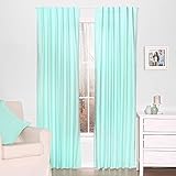 Mint Green Dot Print Window Drapery Panels - Set of Two 84 by 42 Inch Panels